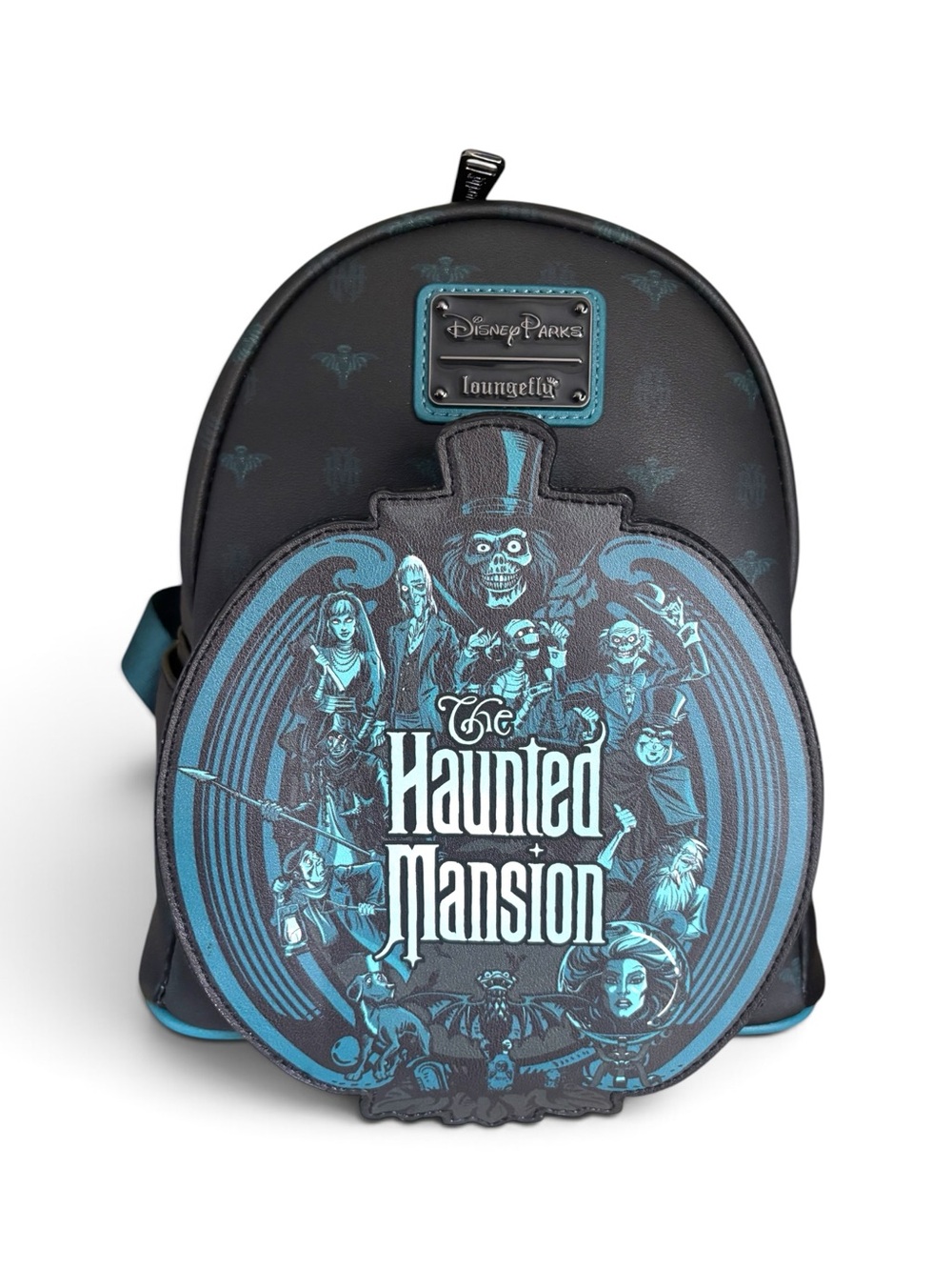 Loungefly Haunted Mansion Black & Teal Pumpkin Mini Backpack
